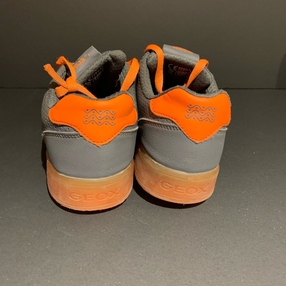 GEOX Respira Kommodore Gray and orange boy’s Sz 5 kids - Picture 4 of 7